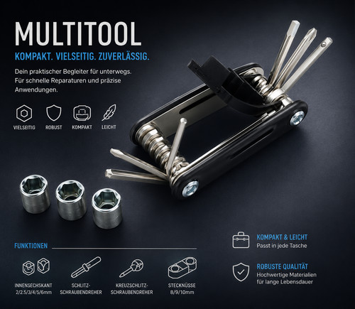 Multitool fahrrad bike - 16-in-1,